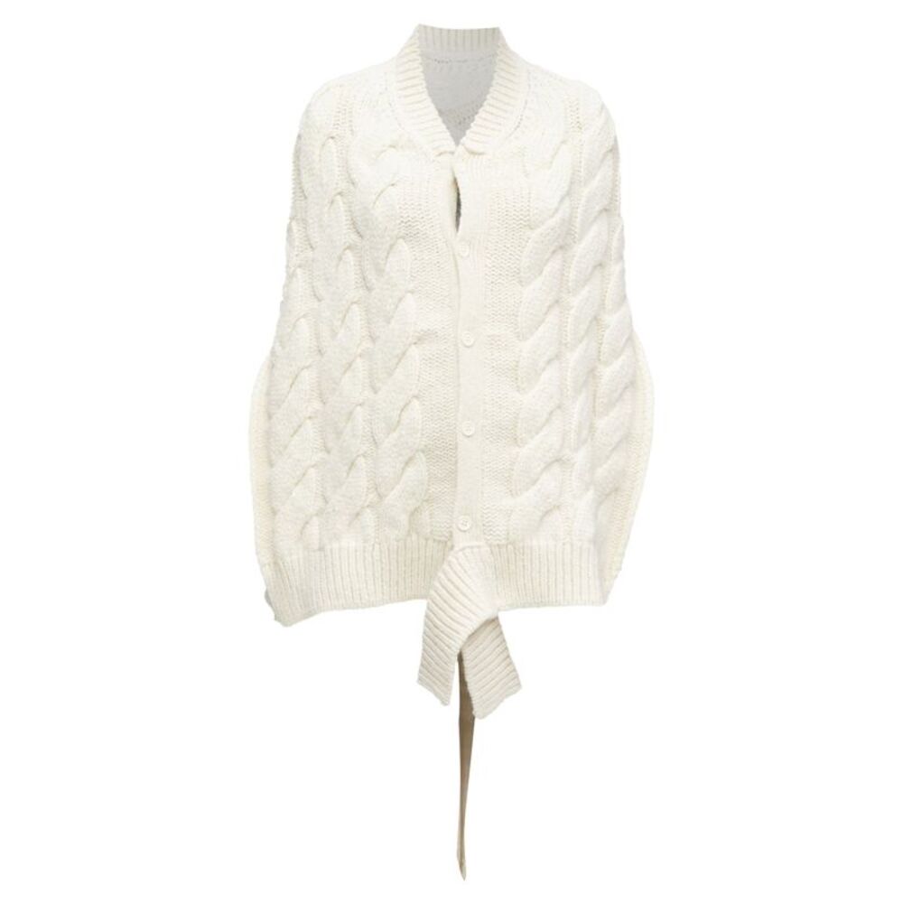 Simone Rocha Alpaca Open Back Cable Knit Top